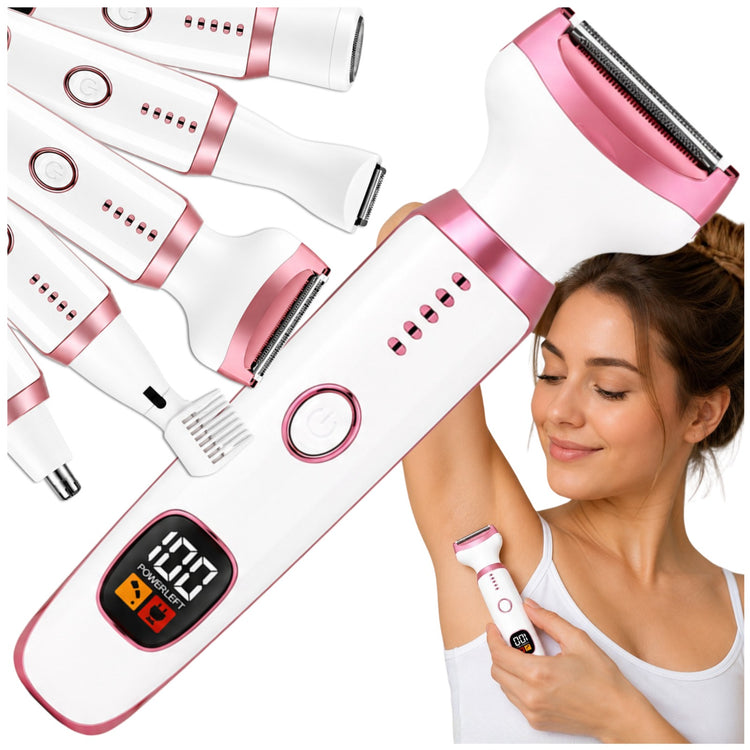 Moteriškas elektrinis skustuvas-trimeris bikini zonai, veidui ir kojoms „ZeeTech“ – nuotrauka 1