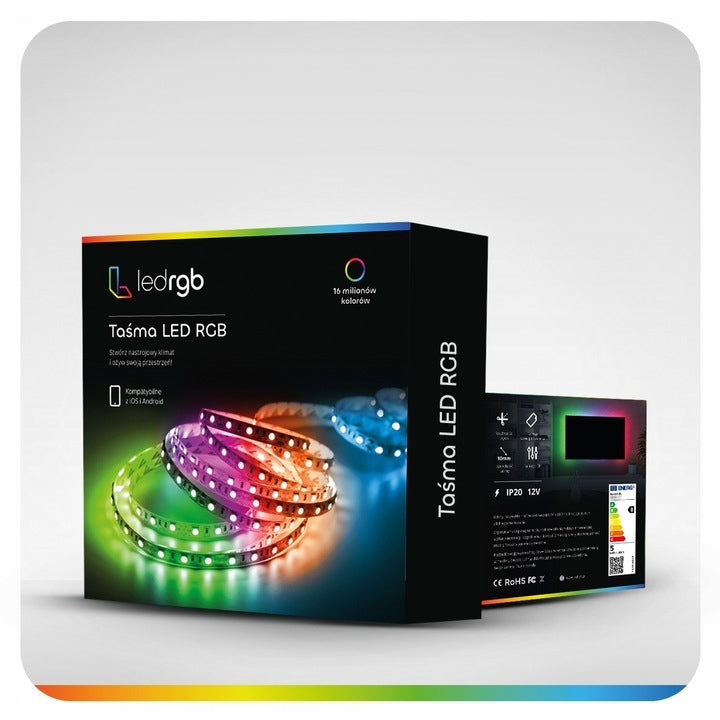 RGB LED juosta 10 m su Bluetooth, pultu ir muzikos režimu