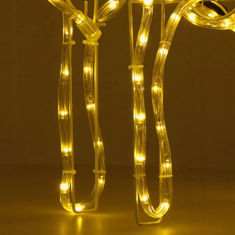 Didelis šviečiantis šiaurės elnias „Springos“, 144 LED, šiltai balta šviesa