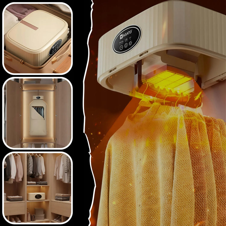Elektrinė drabužių džiovyklė-spinta su UV lempa „Asato“, 600 W – nuotrauka 3