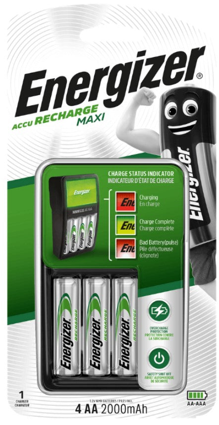 Elementų kroviklis „Energizer Maxi“ + 4 AA akumuliatoriai 2000 mAh