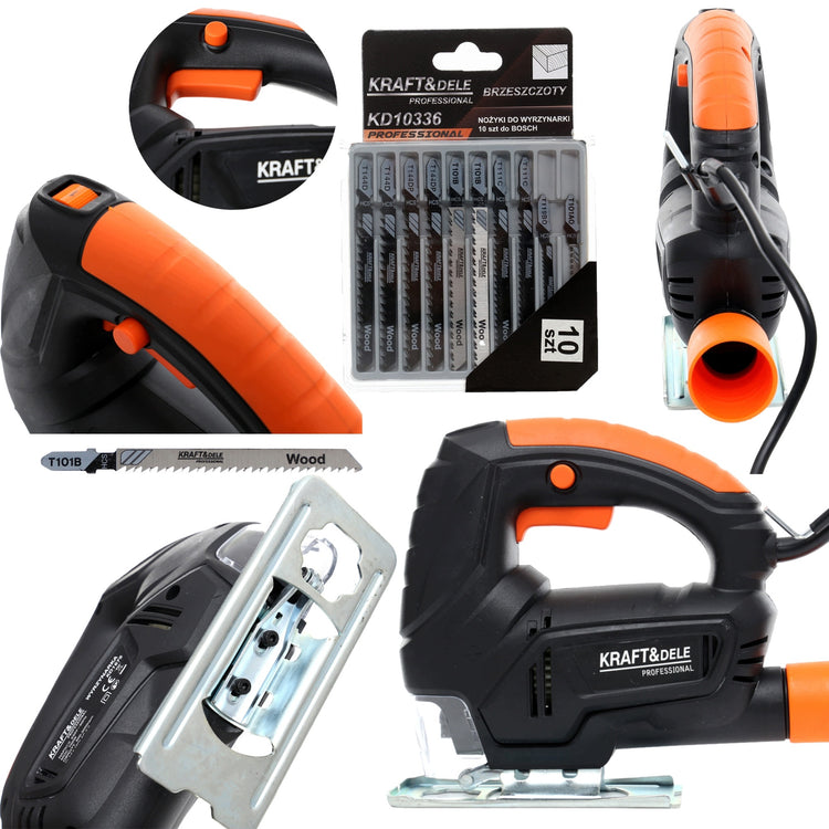 Siaurapjūklis „Kraft&Dele KD1675“, 700 W, su greičio reguliavimu ir pjūkleliais