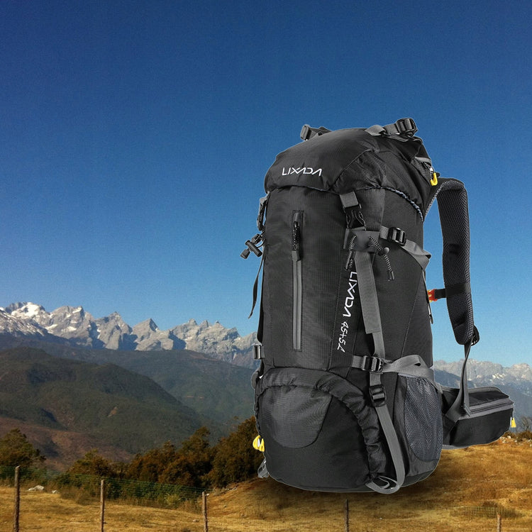 Turistinė trekingo kuprinė su apsauga nuo lietaus, 50 l, juoda