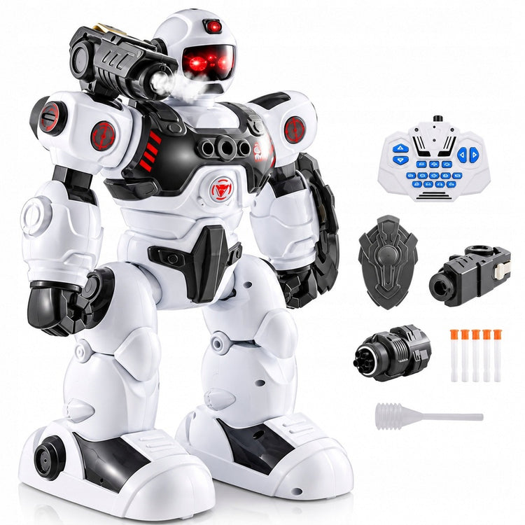Valdomas robotas „HollaKids TT353“, šaudantis strėlėmis, su garais ir šviesomis