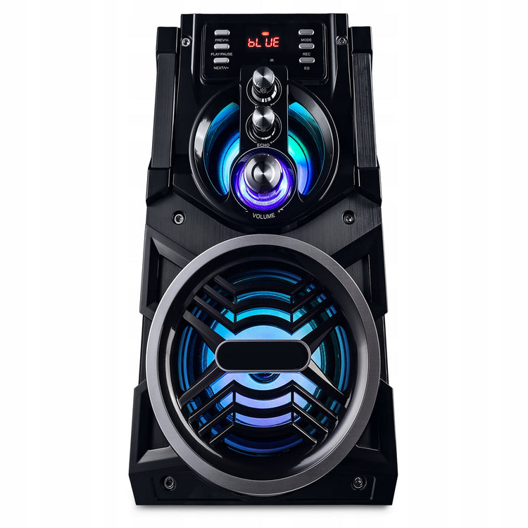 Nešiojama garso sistema-bokštas „Hitelo PartyTech BIG Tower“ su karaoke ir FM, 850 W PMPO