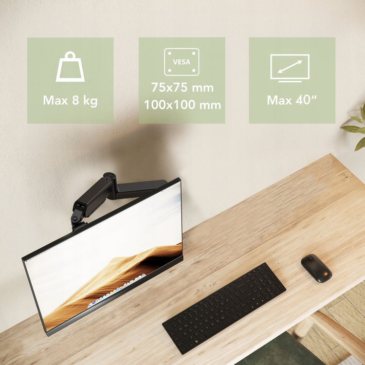 Ergonomiškas monitoriaus laikiklis „Athletic“, 10–40“, VESA, PIVOT
