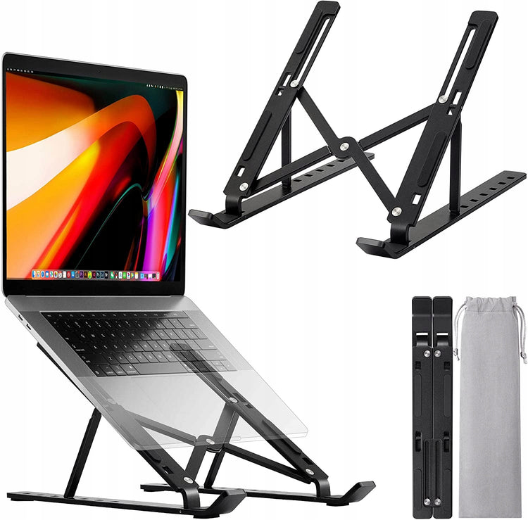 Reguliuojamas aliuminis nešiojamojo kompiuterio stovas „Novaza Tech“, 11–17,3“
