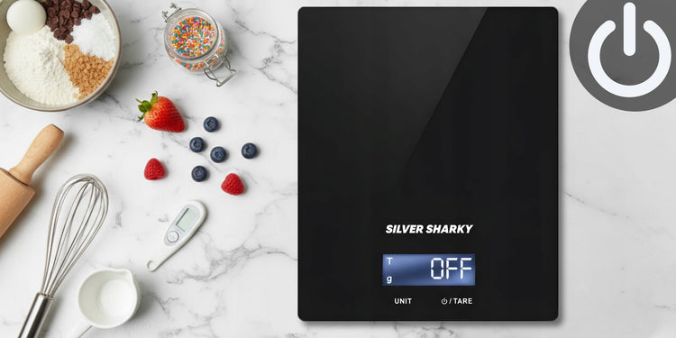 Elektroninės virtuvinės svarstyklės „Silver Sharky“ su sensoriniu valdymu, 5 kg