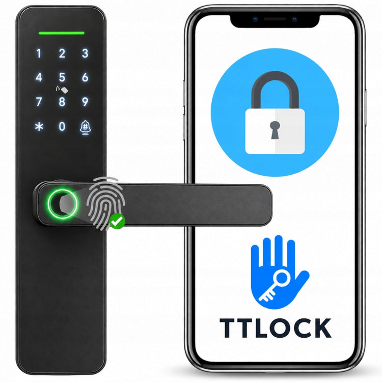 Elektroninis durų užraktas-rankena „Spreest A261F“ su kodu ir piršto atspaudu, TTLock