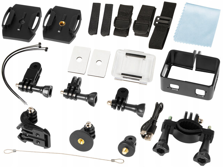 Veiksmo kamera „Blow GoPro4U“ 4K UHD su Wi-Fi, mikrofonu ir priedais