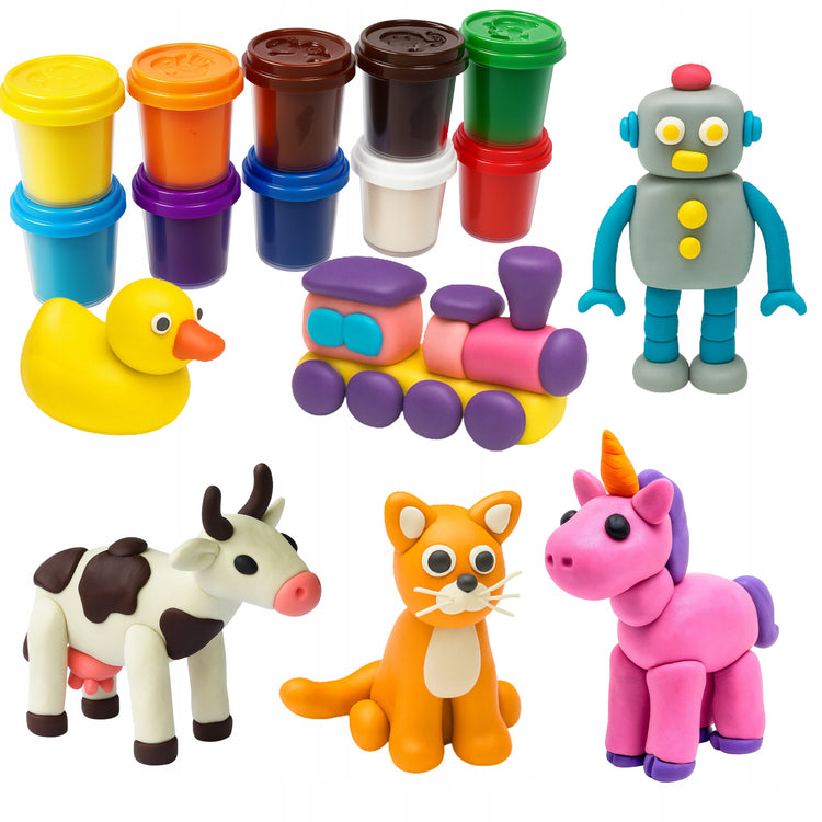 Plastilinas vaikams „Happy Kiddo“, 10 spalvų