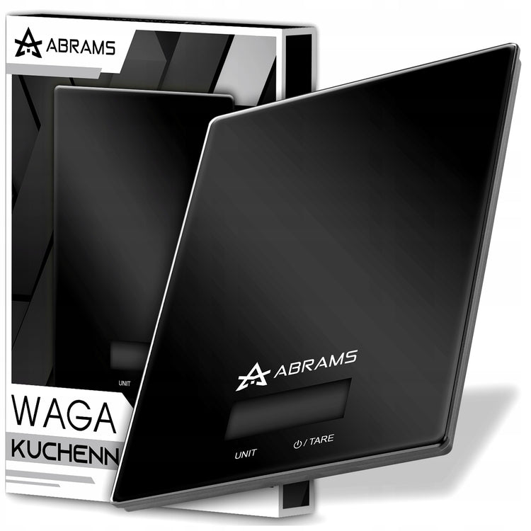 Elektroninės virtuvinės svarstyklės „Abrams“, 5 kg / 1 g, juodos