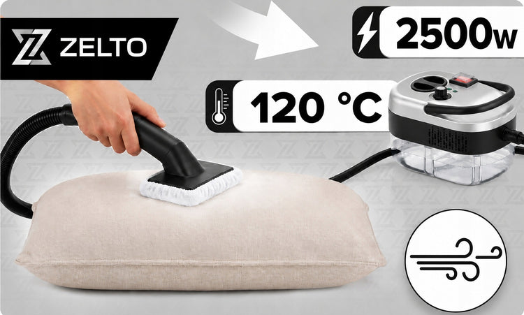 Garų valytuvas „Zelto“, 2500 W, 1,2 l, 3 bar – nuotrauka 6