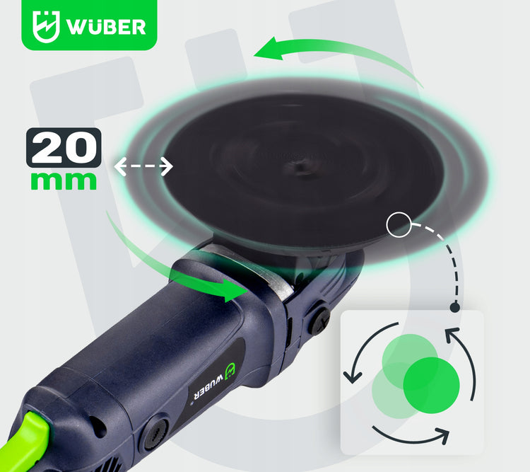 Ekscentrinė automobilio poliravimo mašinėlė „Wuber WR-OP-1500“, 1500 W