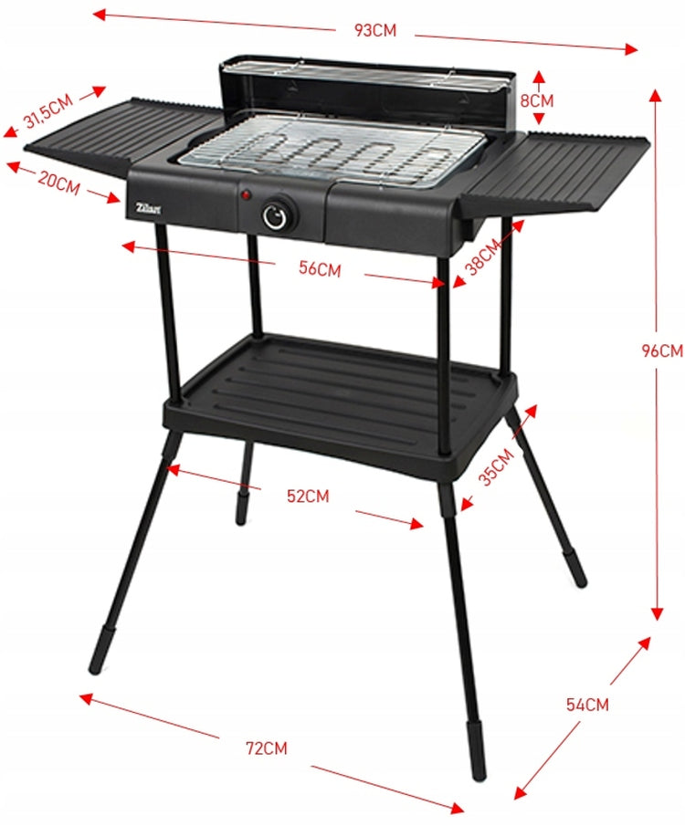 Elektrinis grilis „Lund 98656“ su stovu, 2400 W
