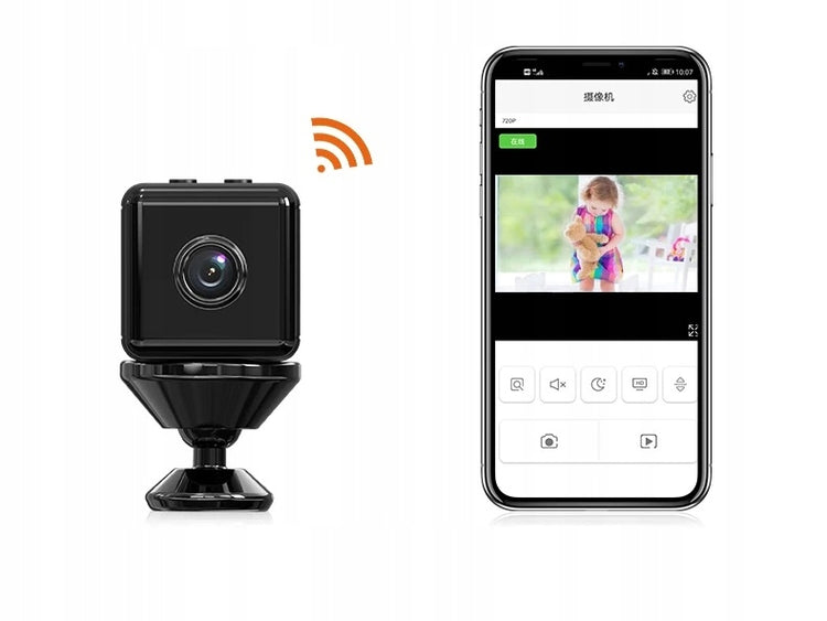 Mini Wi-Fi kamera su naktiniu režimu ir stovu – nuotrauka 4