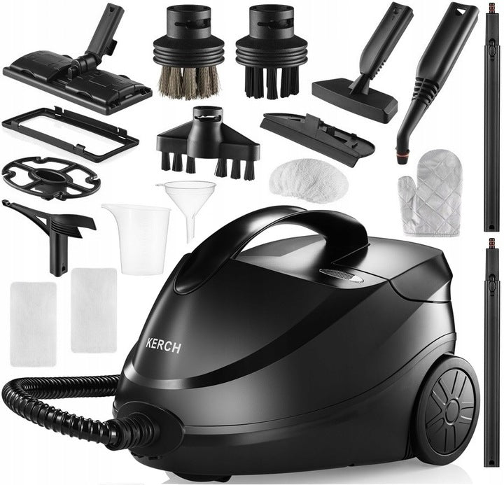 Daugiafunkcis garinis valytuvas KERCH PRESTO Black 3000 W su priedų rinkiniu