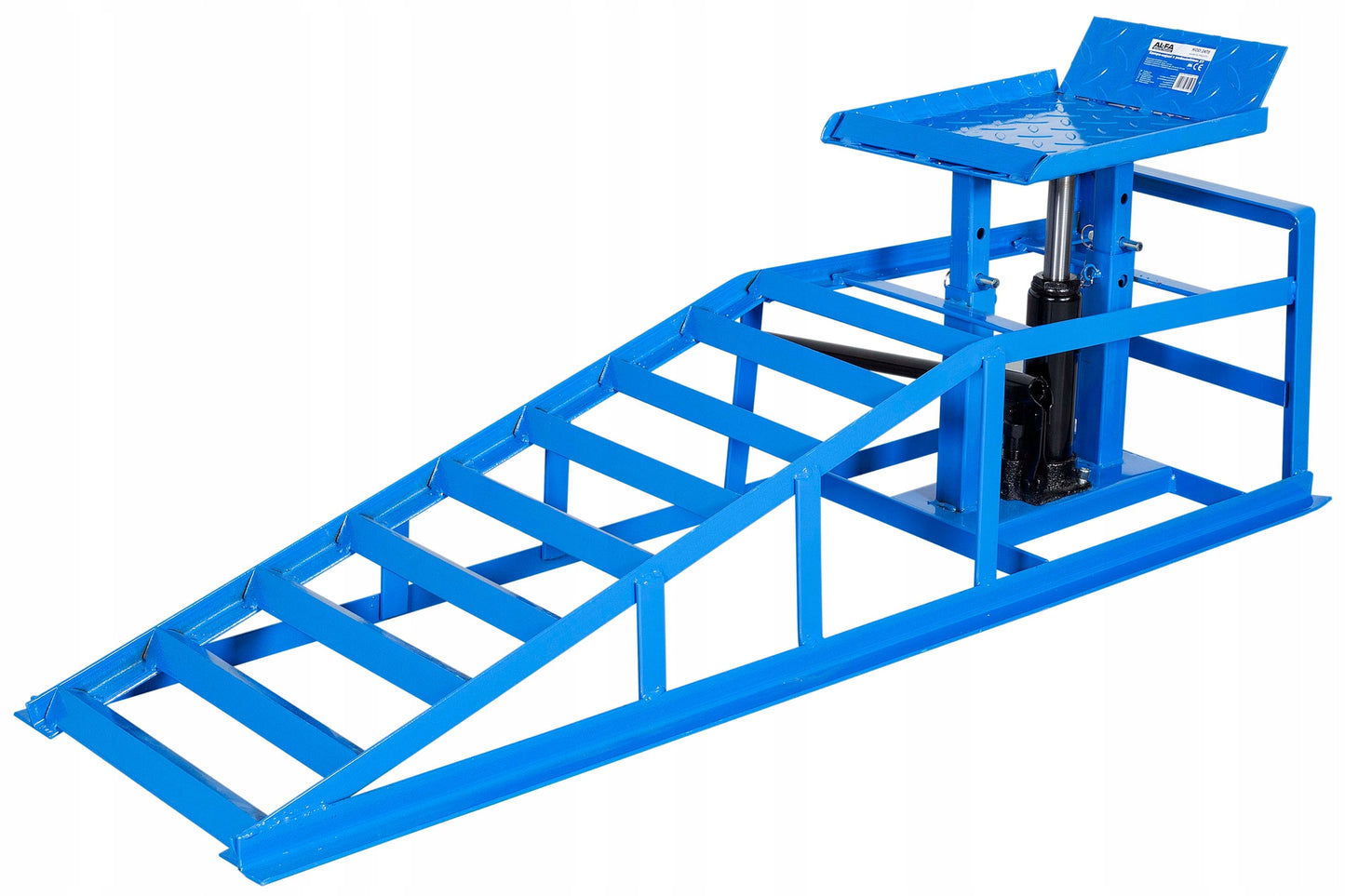 Automobilinė užvažiavimo rampa su hidrauliniu keltuvu, 1 vnt., 2000 kg