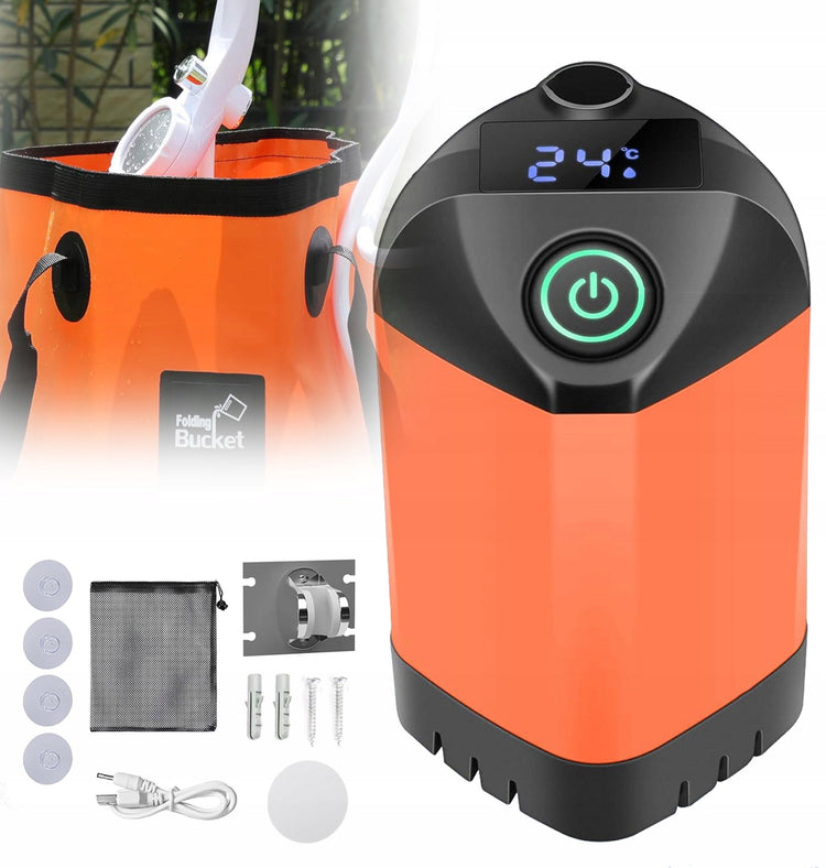 Turistinis dušas su akumuliatorine pompa, 4800 mAh – nuotrauka 10