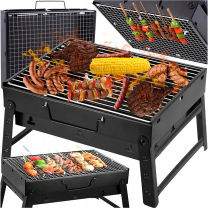 Sulankstomas turistinis anglinis grilis – patogus sprendimas bet kuriai išvykai BBQ