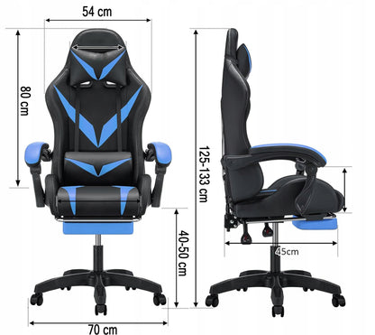 Lazy Gaming Chair Mark Nine (LC09) žaidimų kėdė su pakoju, masažu ir LED apšvietimu