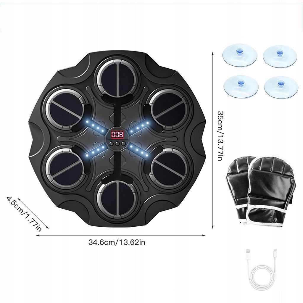 Interaktyvus bokso treniruočių žaidimas su Bluetooth ir apšvietimu