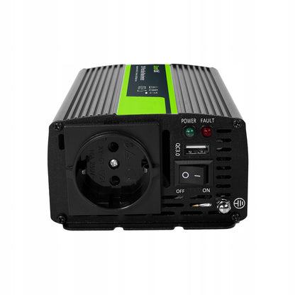 Automobilinis įtampos keitiklis (inverteris) 12v → 230v, 500w / 1000w, modifikuota sinuso banga, su USB – Green Cell