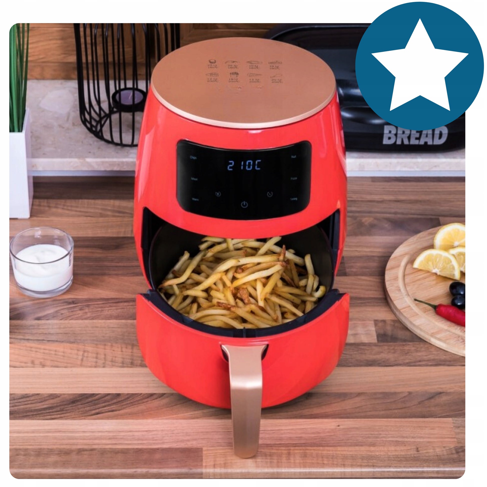 Karšto oro gruzdintuvė Zlaro Air Fryer Oil Free Air Fryer 4,5L 1400W