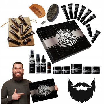 Advento kalendorius vyrams – barzdos ir kūno priežiūros rinkinys (24 vnt.)
