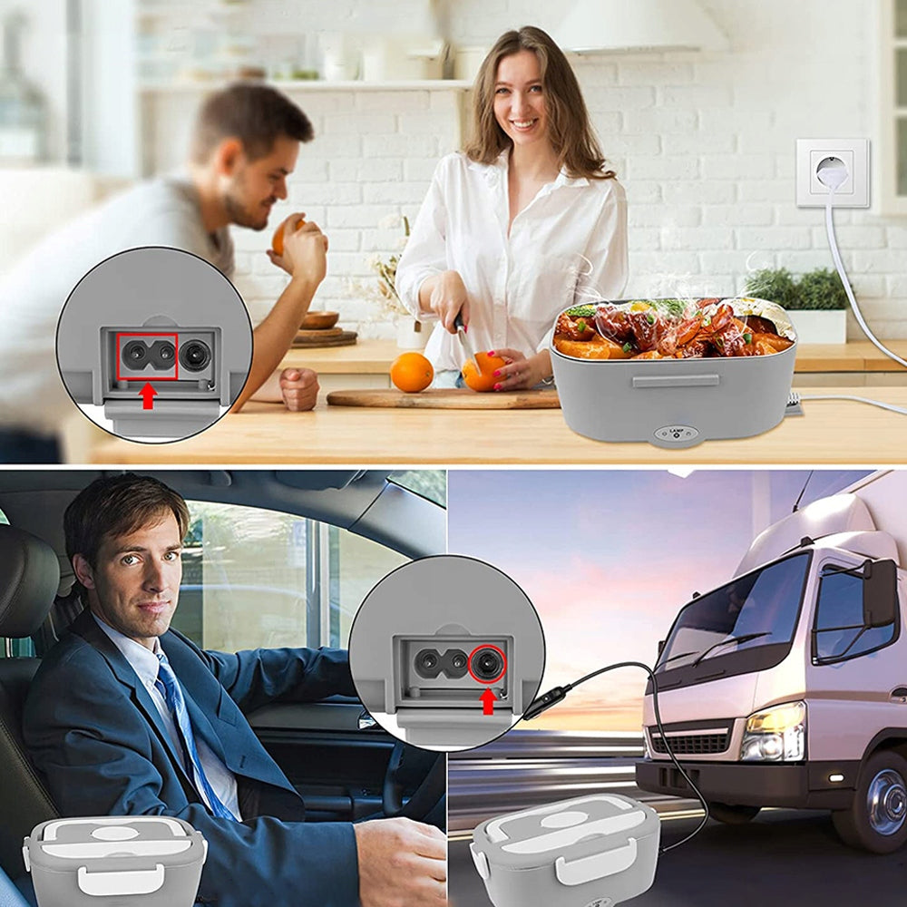 Elektrinė pietų dėžutė - termosas 65W Maisto Šildytuvas 12v/24v/220v