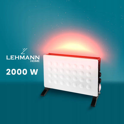 Lehmann Polnar 2000W Energoefektyvus Elektrinis Konvektorinis Šildytuvas su Termostatu