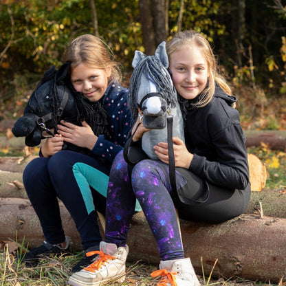 Hobby Horse Skippi – Didelis žirgas ant lazdos vaikams, pilkas