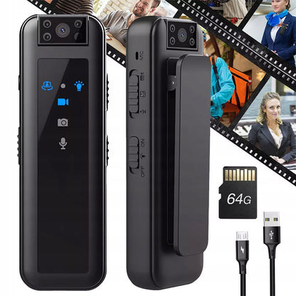 Slapta kamera su garso įrašymu – 1080P HD, 180° pasukama, 64GB atmintis