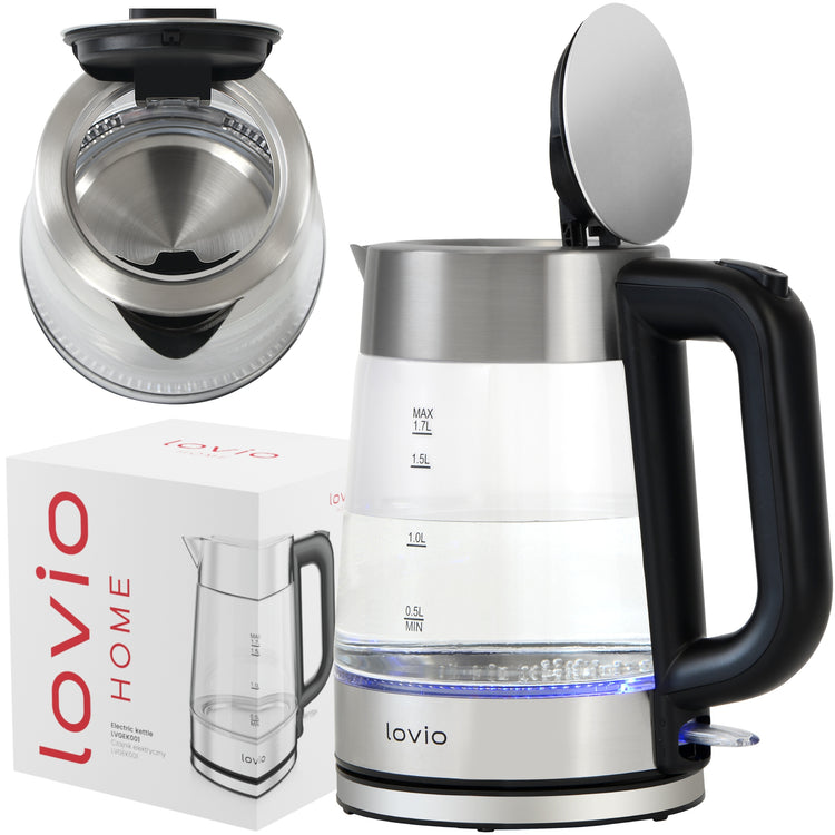 Stiklinis virdulys „Lovio LVGEK001“, 1,7 l