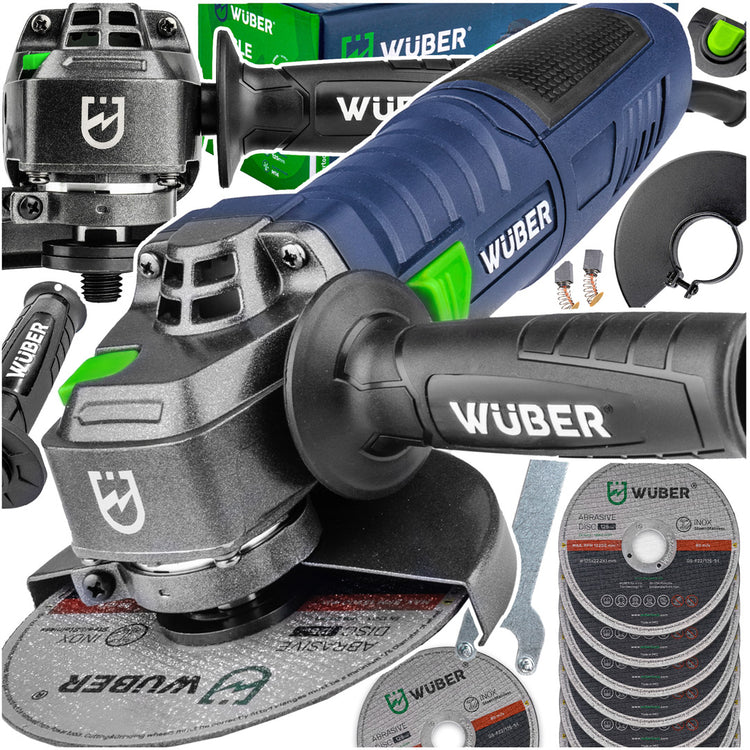 Kampinis šlifuoklis „Wuber“, 125 mm, su 10 diskų – nuotrauka 1