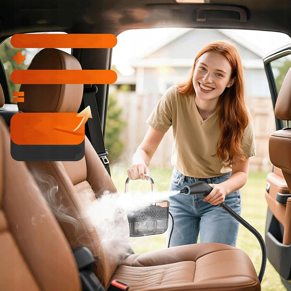 Daugiafunkcis garinis valytuvas 2500 W su 9 priedais namams ir automobiliui