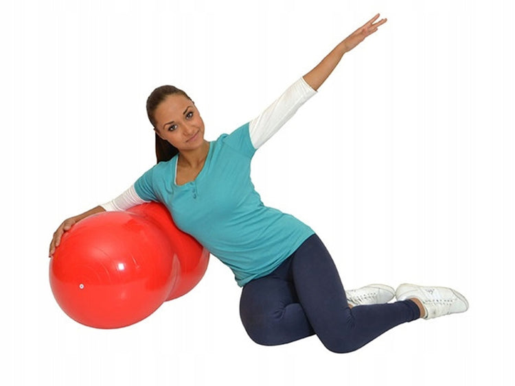 Dvigubas gimnastikos kamuolys su pompa, 40 cm – nuotrauka 3