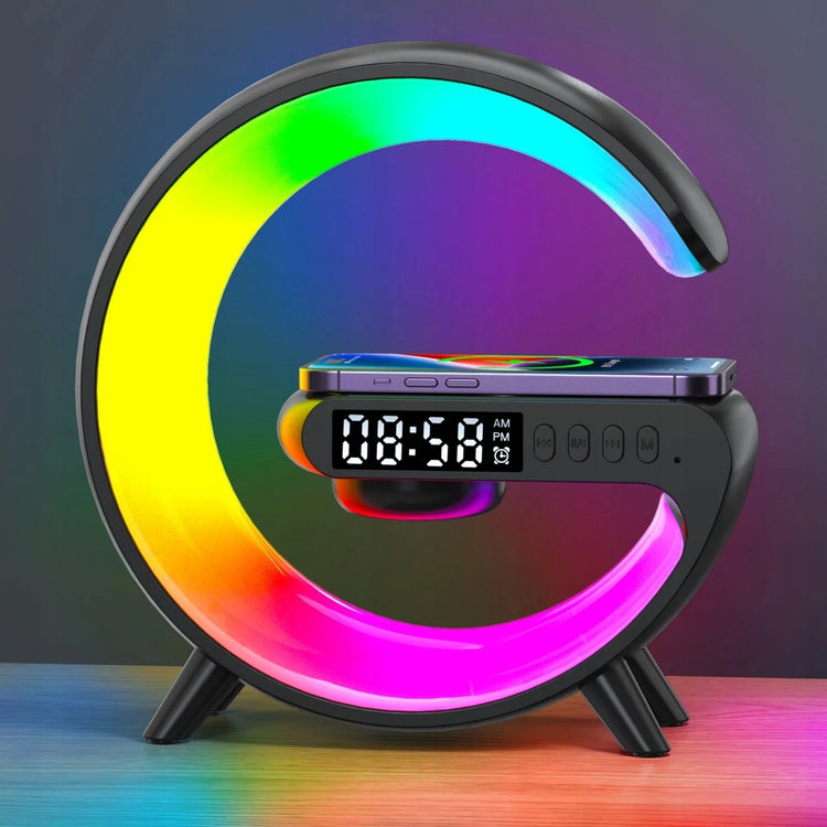 RGB lempa su Qi įkrovikliu ir Bluetooth kolonėle
