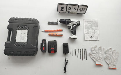 Akumuliatorinis smūginis gręžtuvas-suktukas 21V su 2 baterijomis 1500mAh