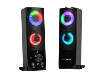 Bluetooth garso juosta 2.0 kompiuterio kolonėlės 6W USB 5V DC LED RGB 2in1 komplektas