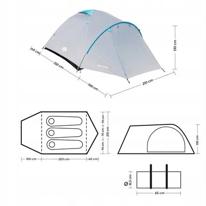 3 vietų palapinė su UV Filtru Nils NC6013