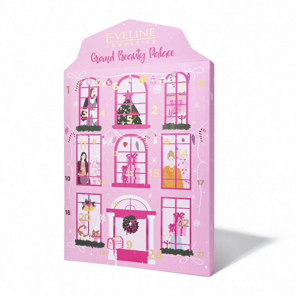 Advento kalendorius Eveline Cosmetics 2025 – grožio ir makiažo rinkinys (24 staigmenos)