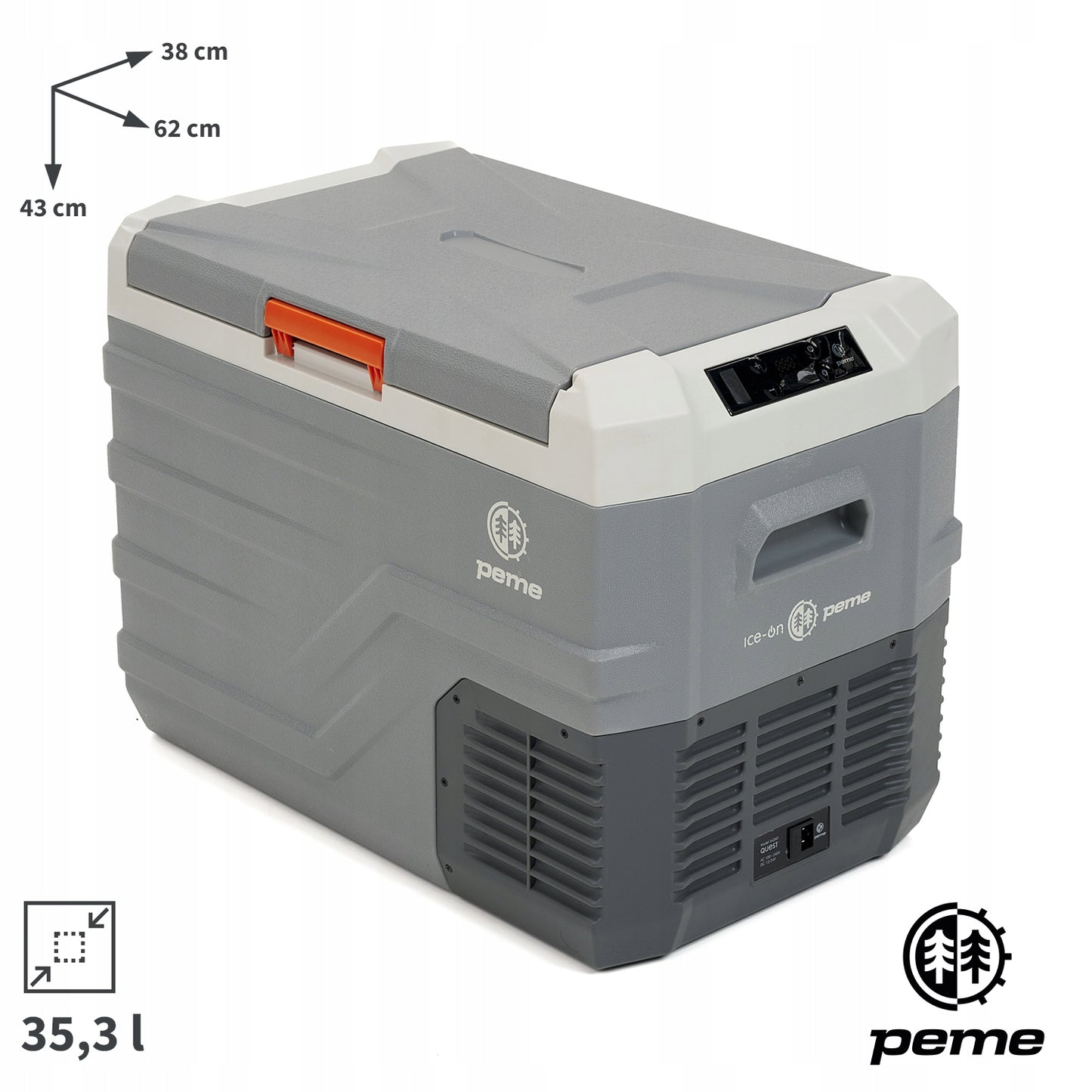 Kompresorinis turistinis šaldytuvas/šaldiklis 35,3 L 12/24/230v PEME Quest 40 Adventure