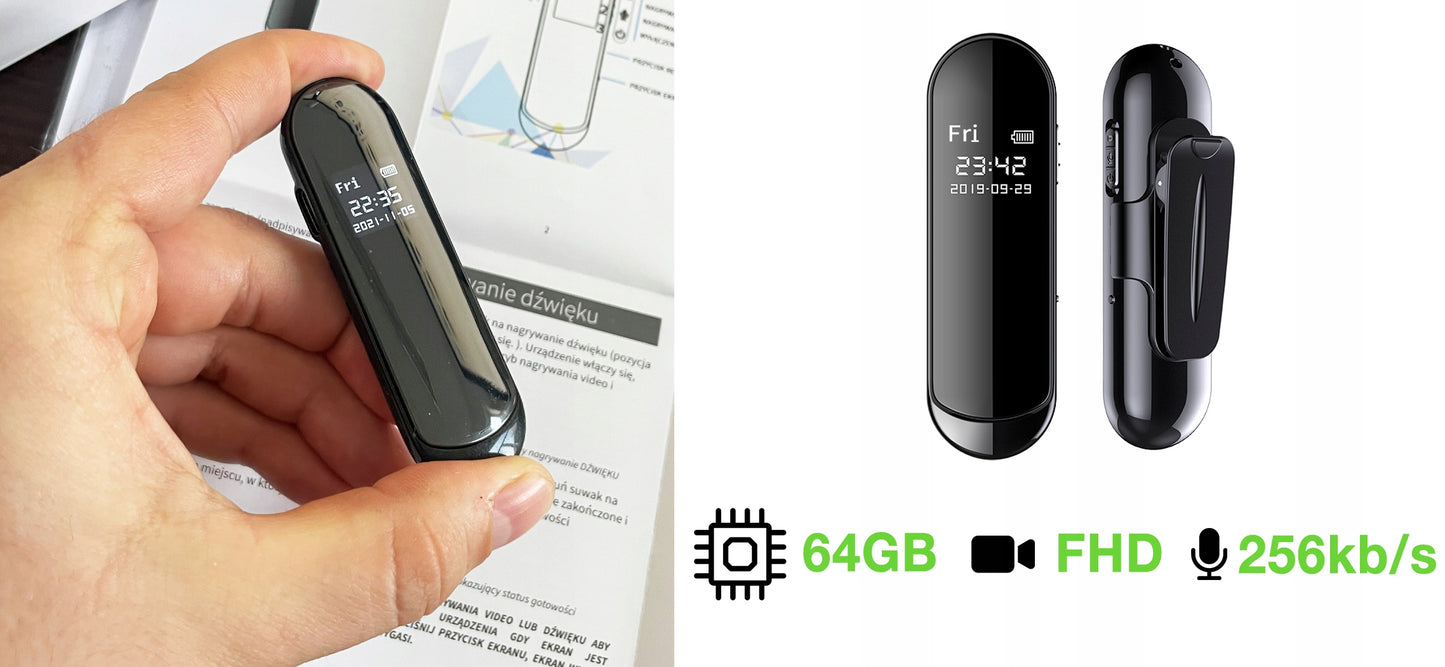 Mini Šnipinėjimo Kamera Full HD USB Atmintinė su Judesio Aptikimu ir Balso Įrašymo Funkcija 256kb/s