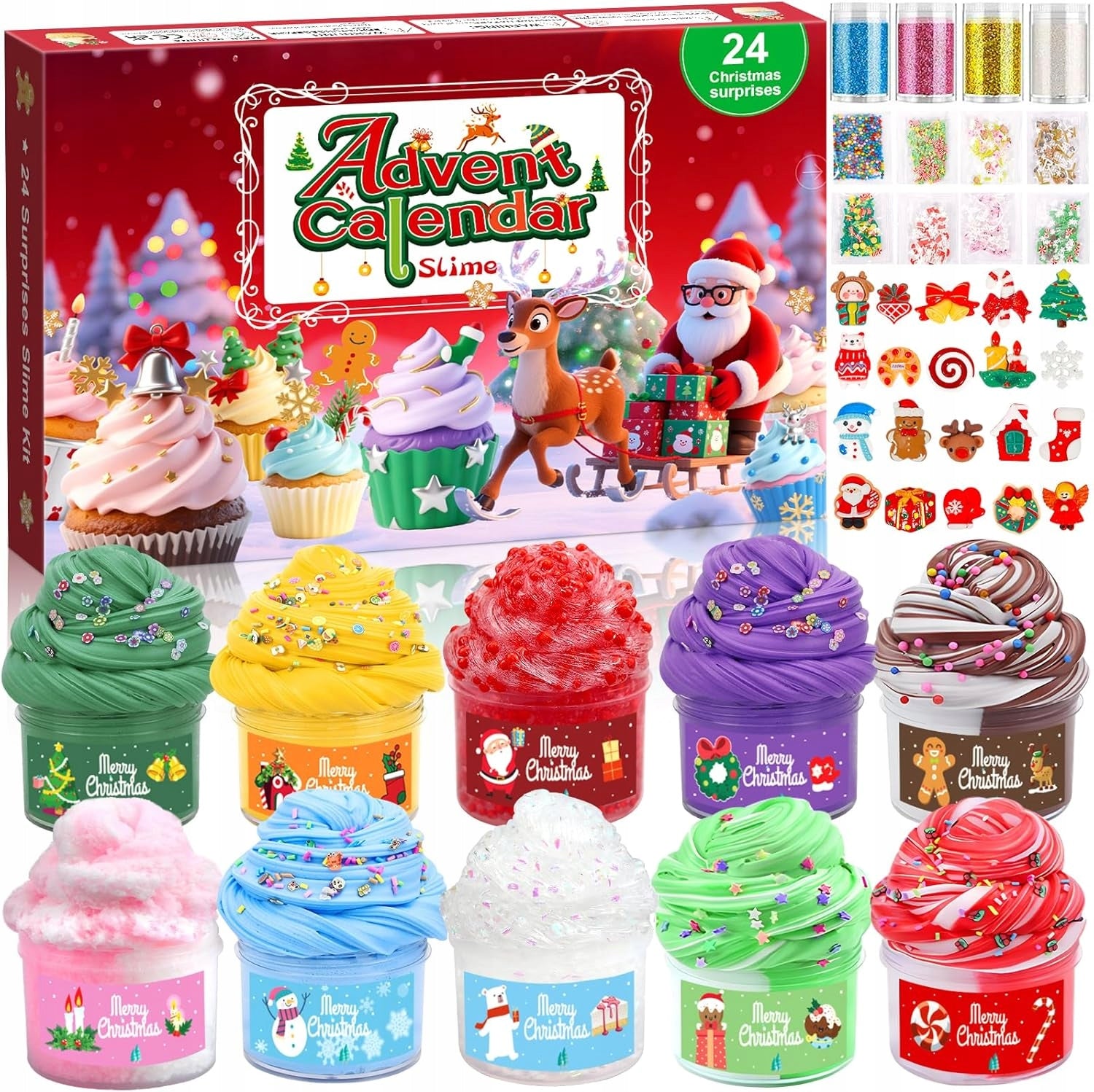 Advento kalendorius Slime 2025 – kalėdinis rinkinys vaikams (24 dienos)