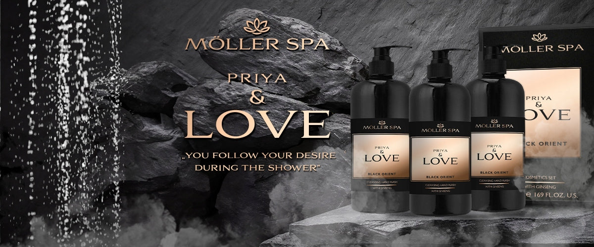 Priya & Love dovanų rinkinys – žvakė, difuzorius, dušo geliai ir kosmetika