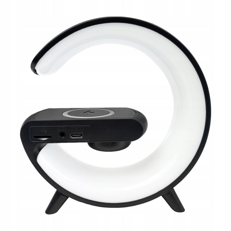 RGB lempa su Qi įkrovikliu ir Bluetooth kolonėle