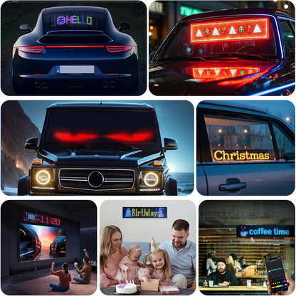 Lankstus programuojamas LED ekranas su RGB apšvietimu ir „Bluetooth“ valdymu
