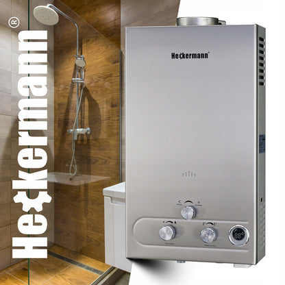 Dujinis momentinis vandens šildytuvas Heckermann 24kW – 12 litrų per minutę