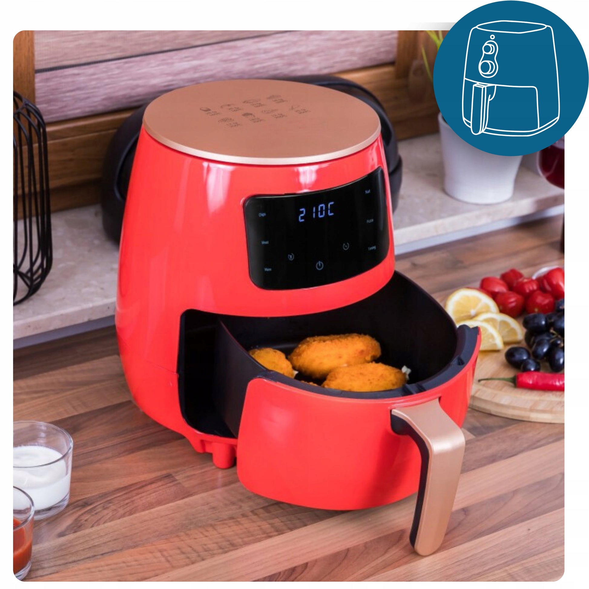 Karšto oro gruzdintuvė Zlaro Air Fryer Oil Free Air Fryer 4,5L 1400W